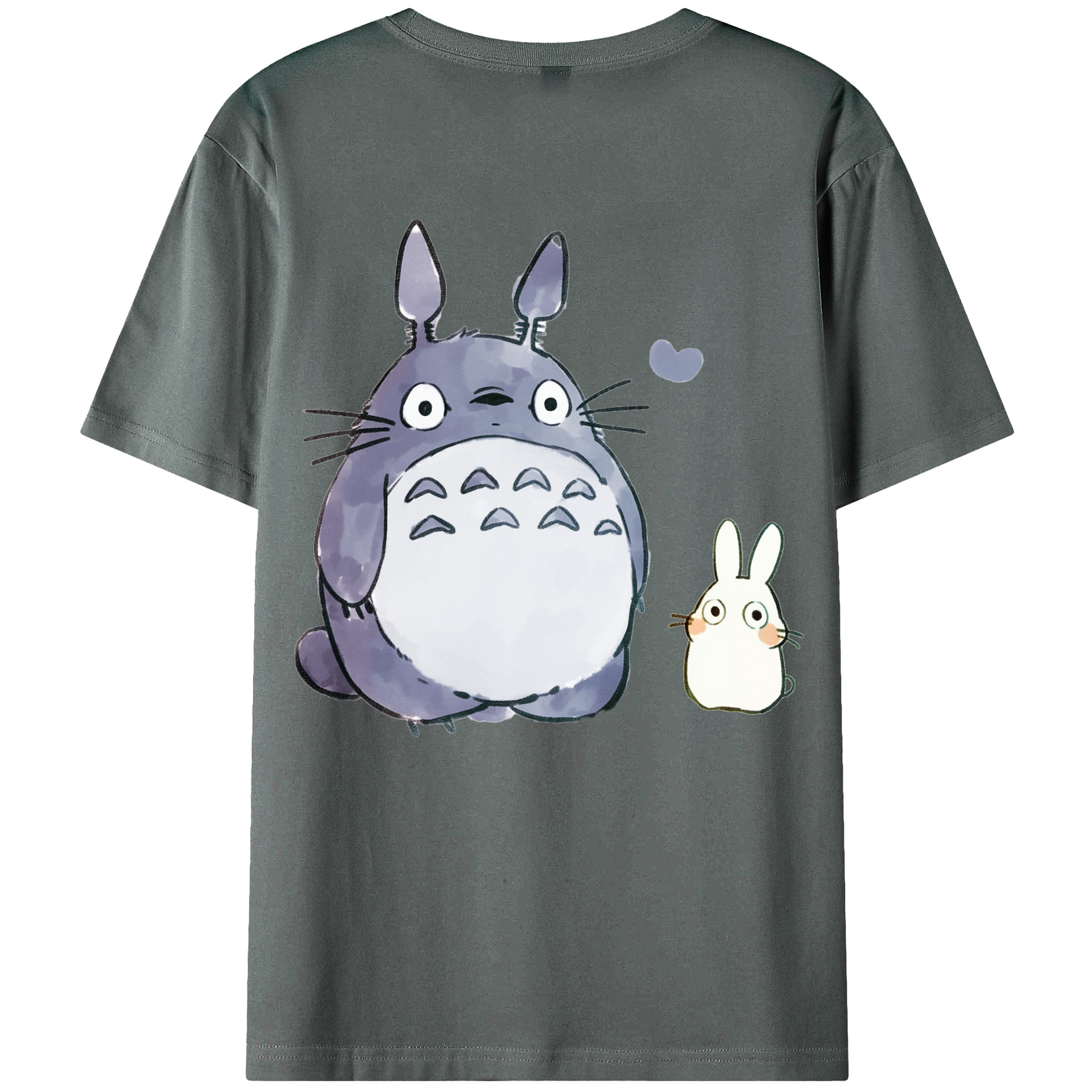 （画像用） となりのトトロ 草壁メイ 草壁サツキ My Neighbor Totoro Satsuki Kusakabe Mei Kusakabe 綿100％ メンズ半袖Tシャツ（バックプリント） 通気性
